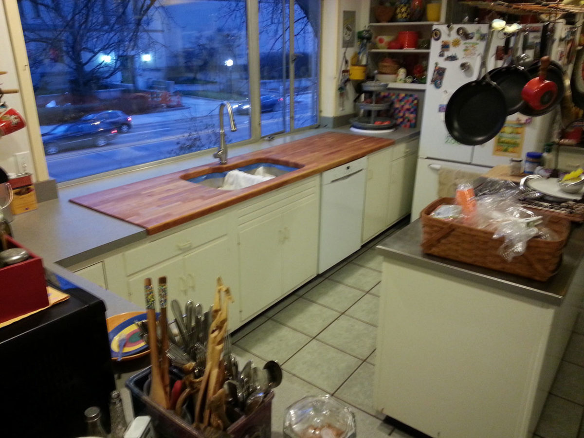 Custom Kitchen Tile Countertop Before